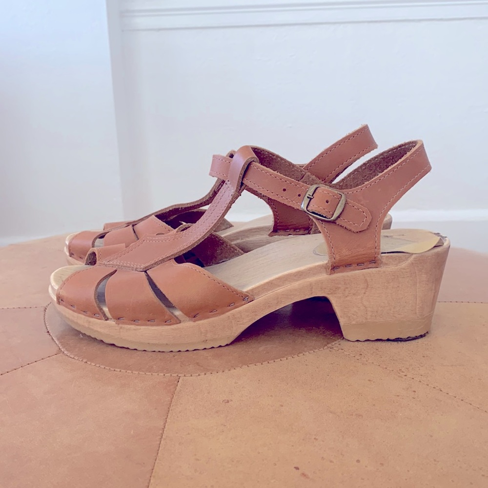 Sven clog sandal in cognac